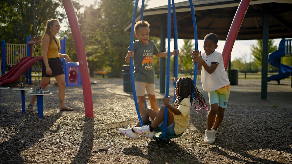 Kids playing outside