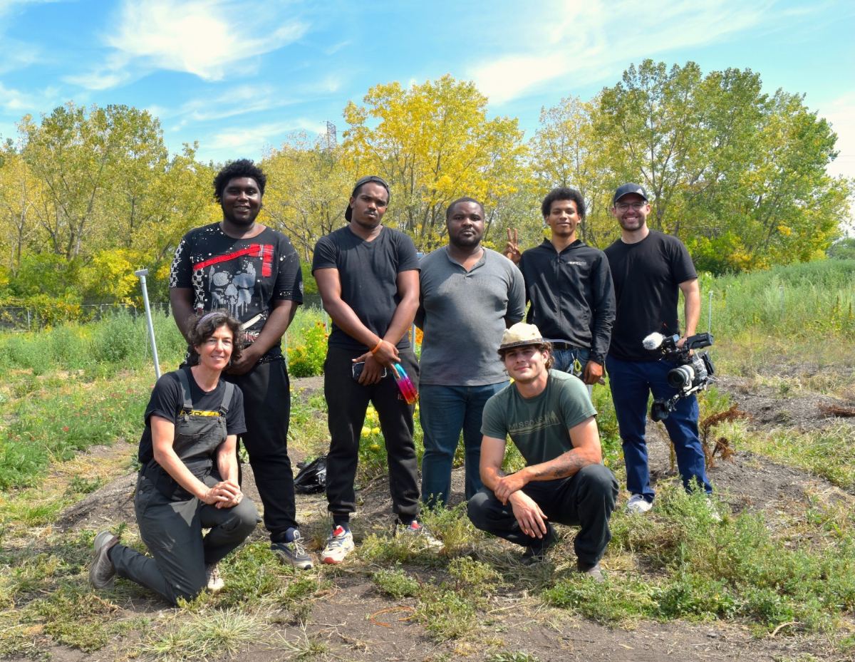James Parker and Juliet Grable with the Southside Blooms team